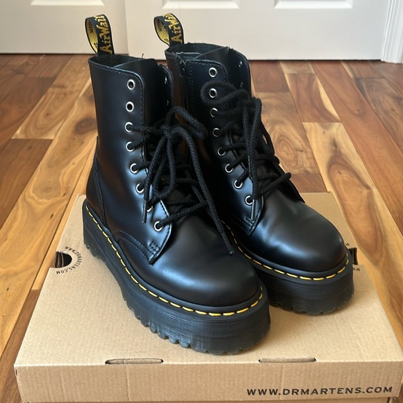Dr. Martens Shoes - Dr Martens Black Jadon Platform Boots